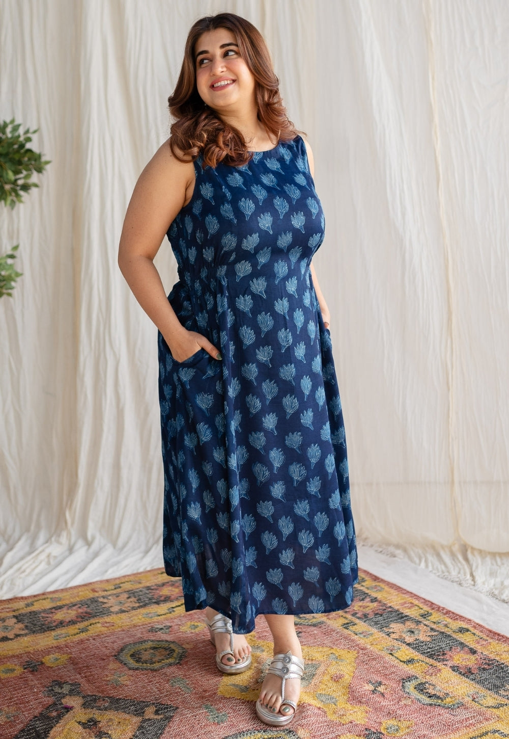 Izma Dabu Modal Silk Dress