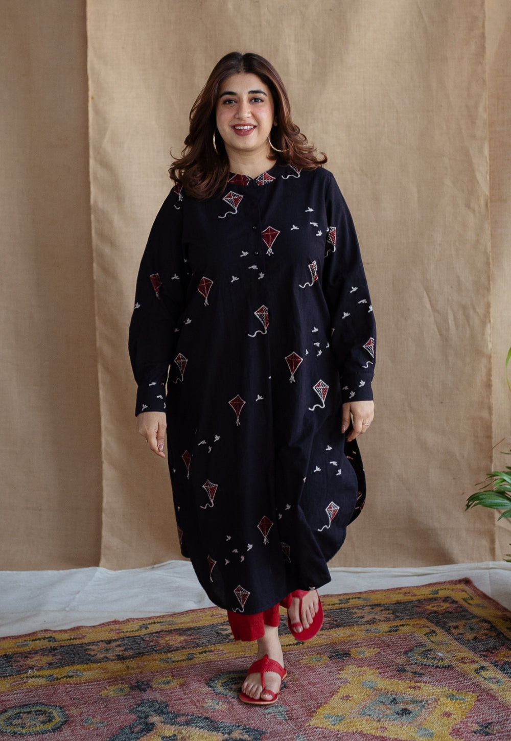 Amdavad Patang Ajrakh Cotton Kurta