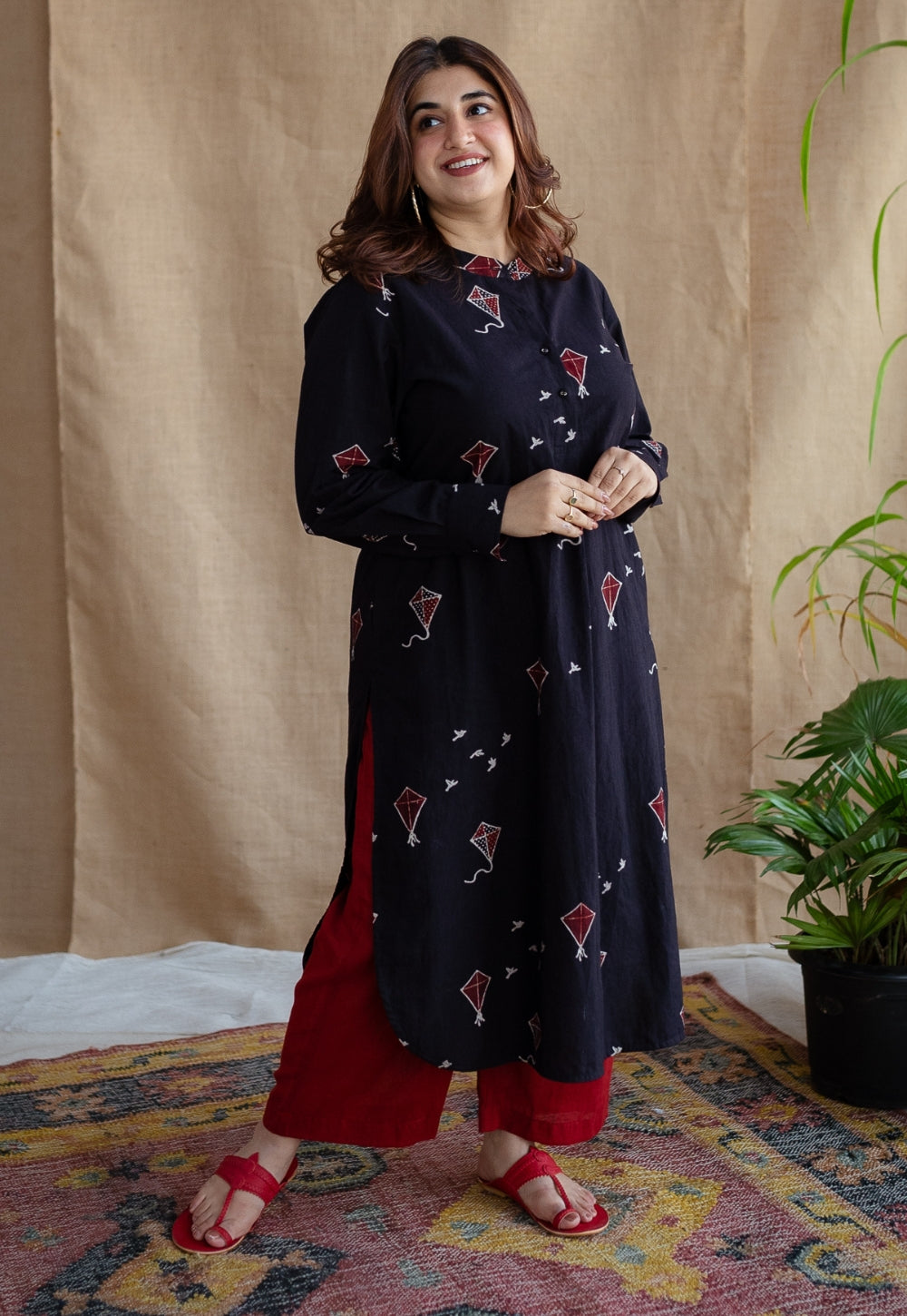 Amdavad Patang Ajrakh Cotton Kurta
