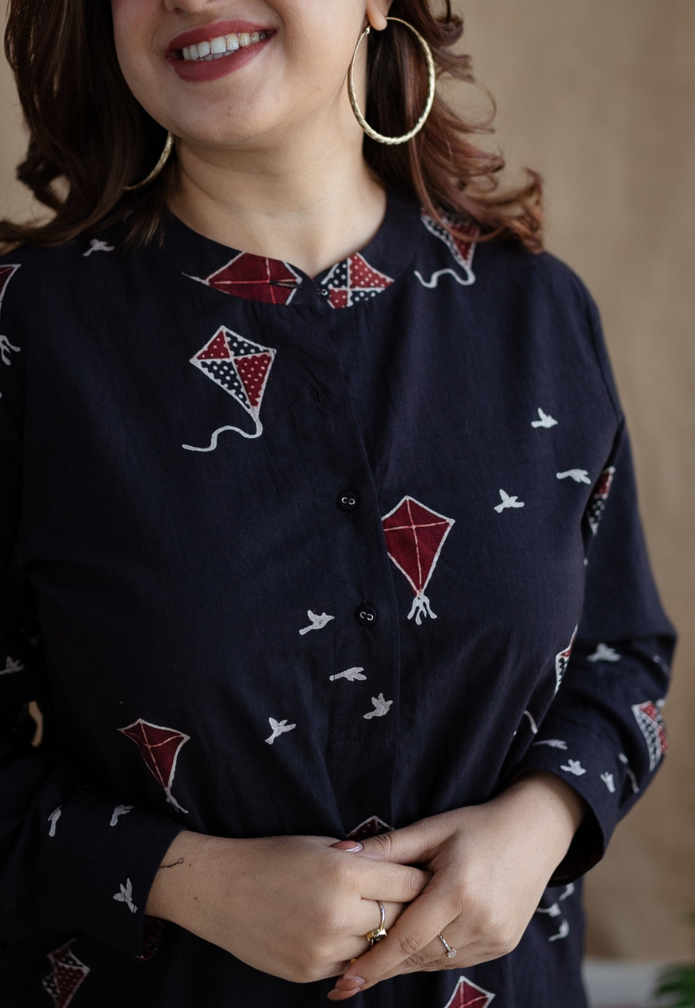 Amdavad Patang Ajrakh Cotton Kurta