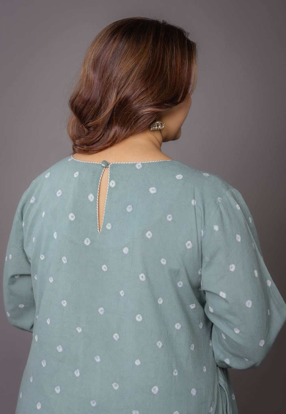 Harsha Green Bandhani Cotton Straight Kurta with Dupatta