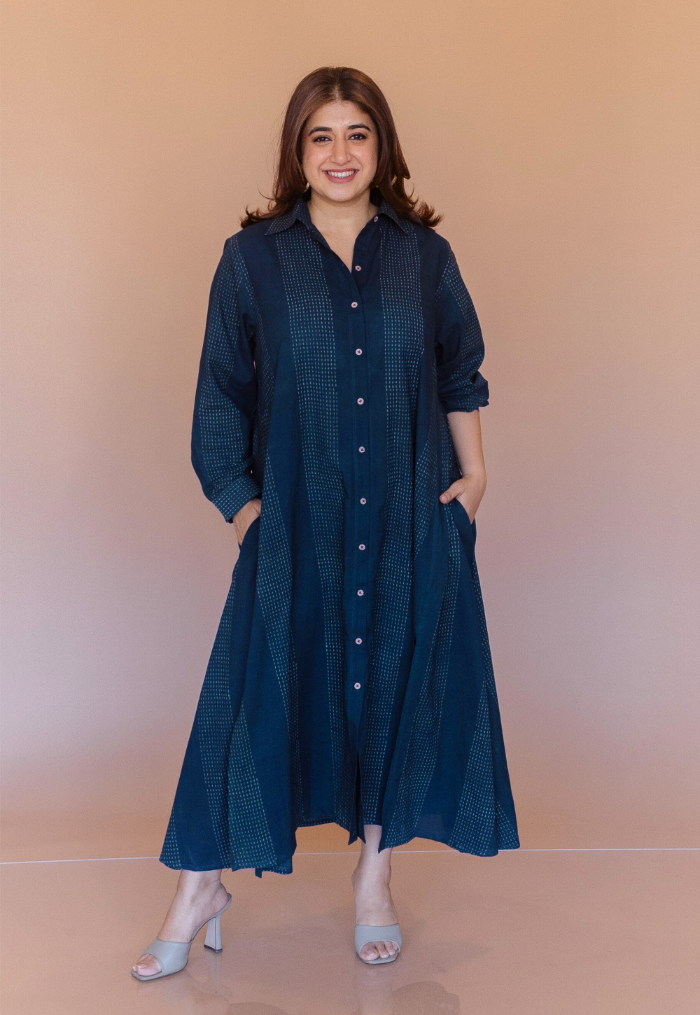 Trusha Dabu Cotton A Line Dress