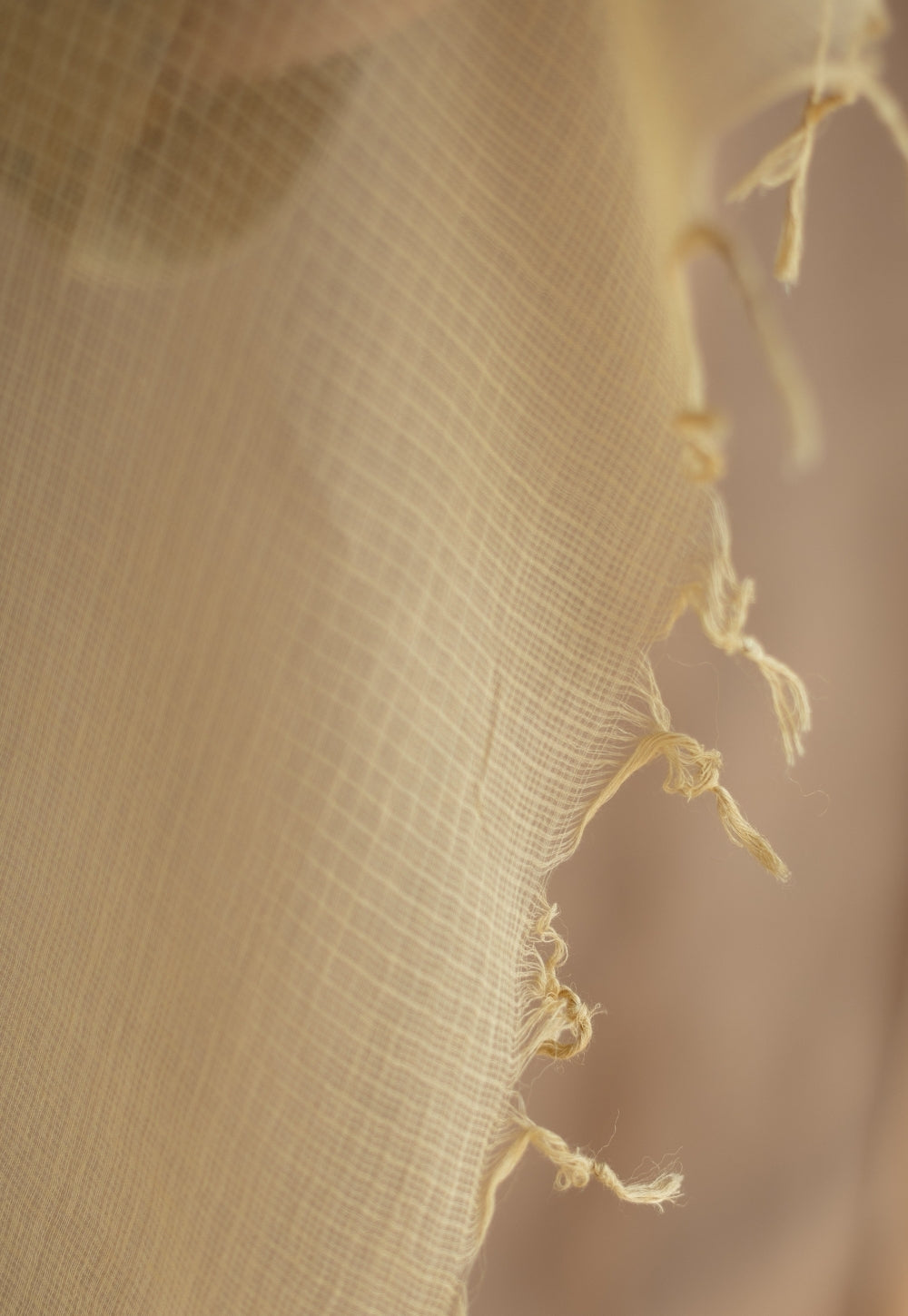 Yellow Solid Kota Doria Cotton Dupatta