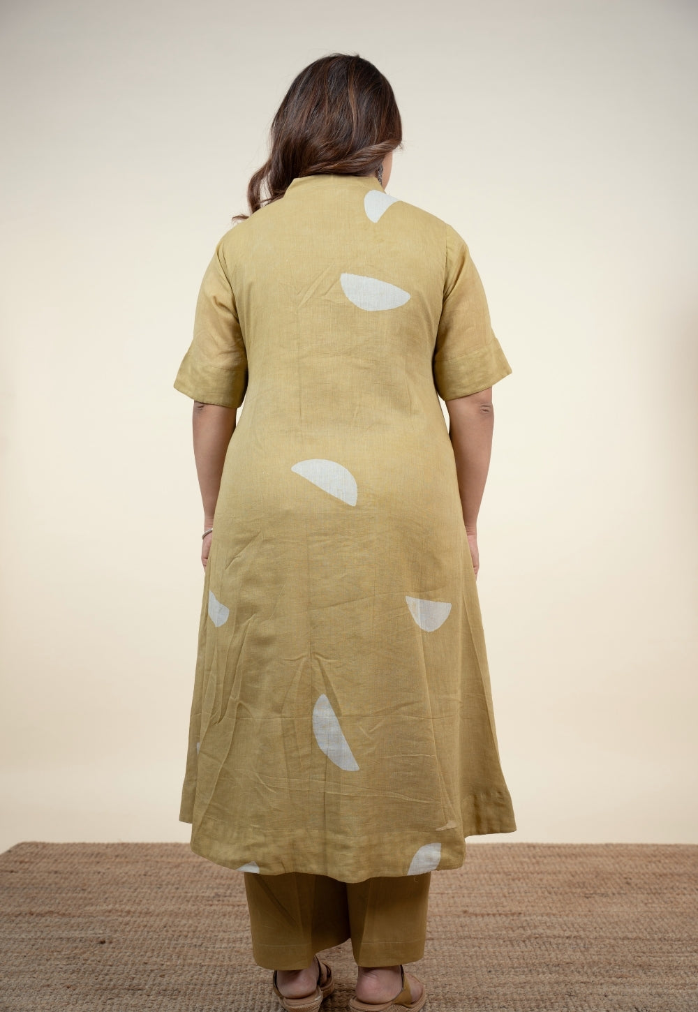 Arzoo Green Batik MulMul A Line Kurta