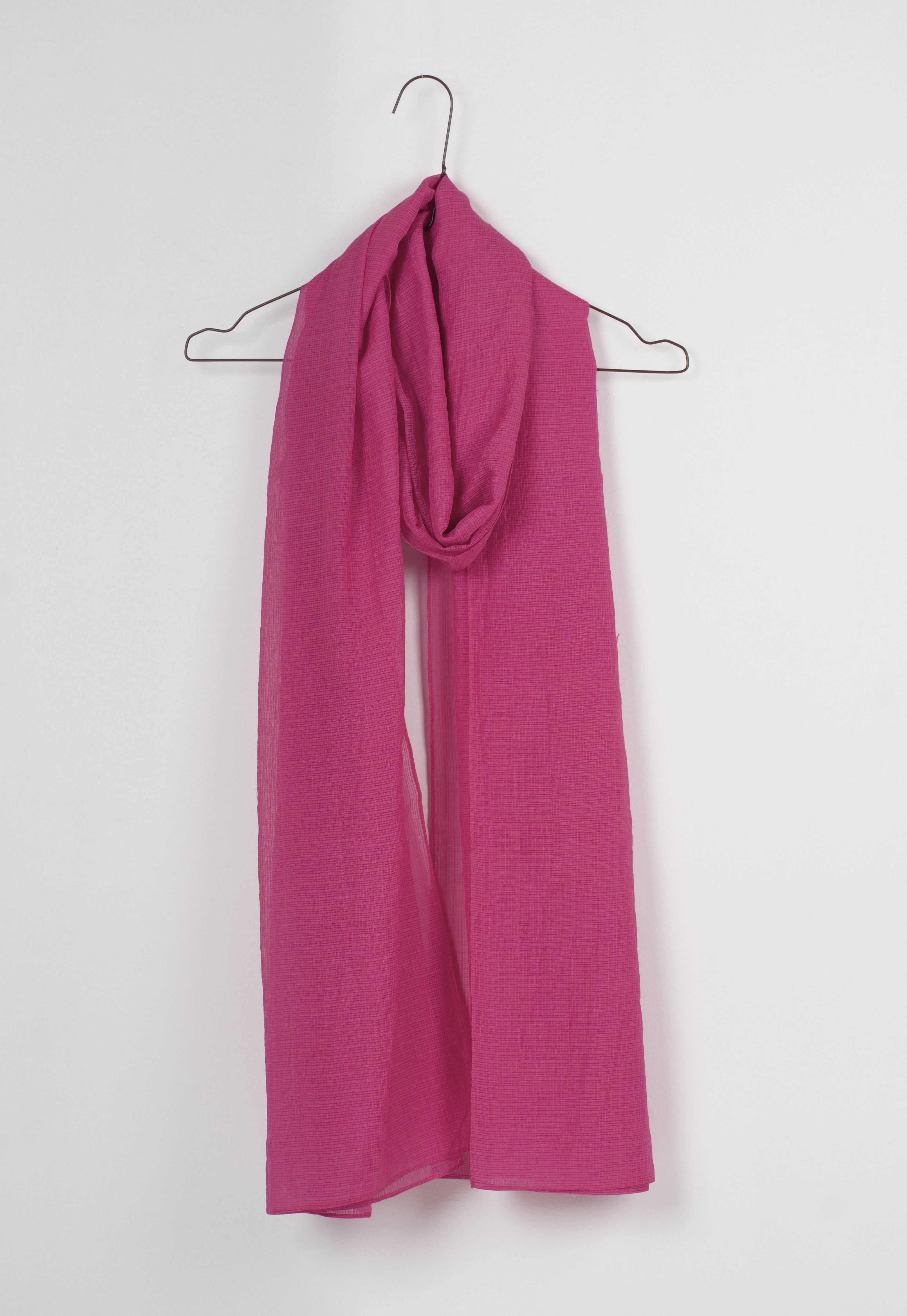 Mulberry Pink Solid Kota Doria Cotton Dupatta