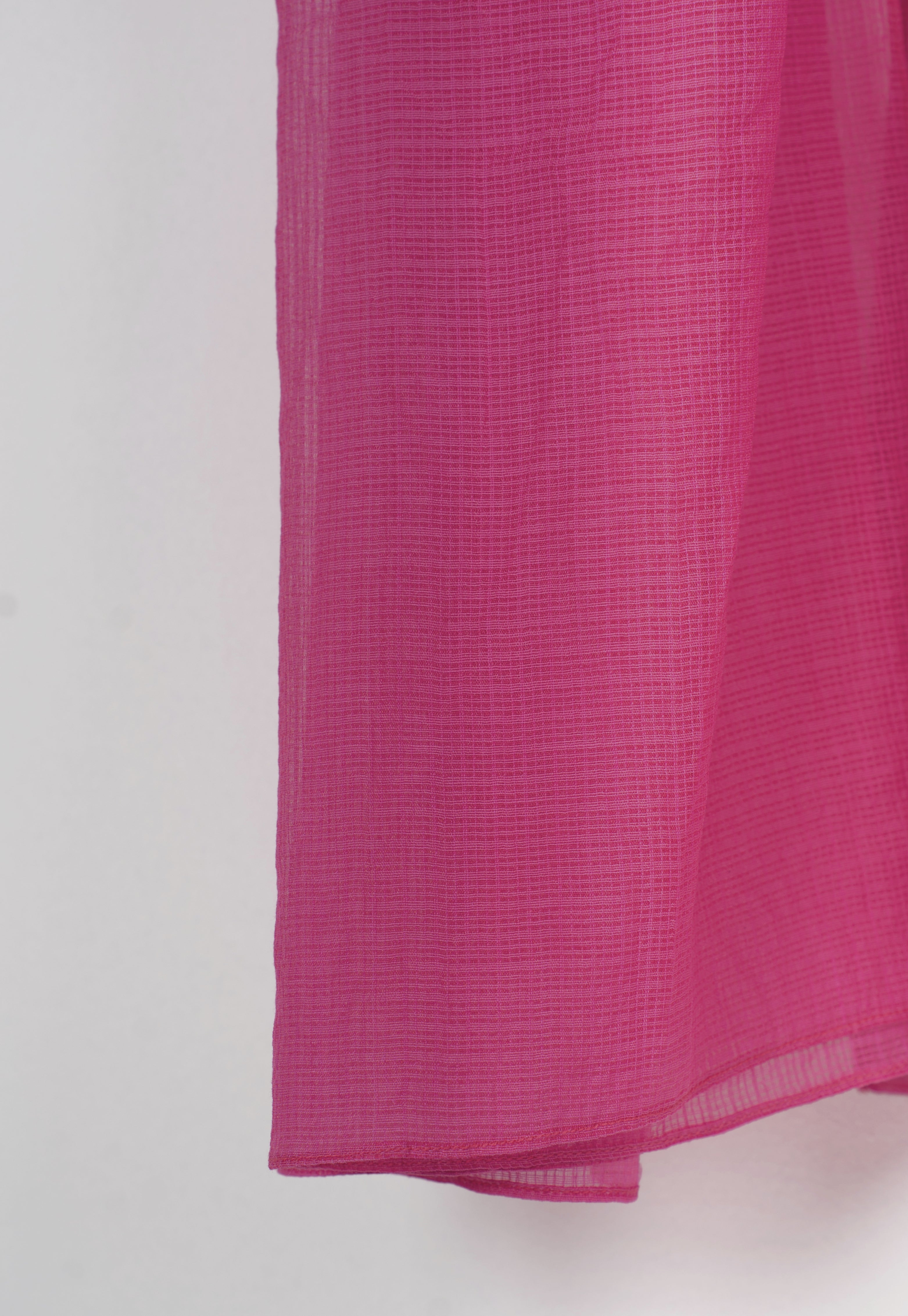 Mulberry Pink Solid Kota Doria Cotton Dupatta