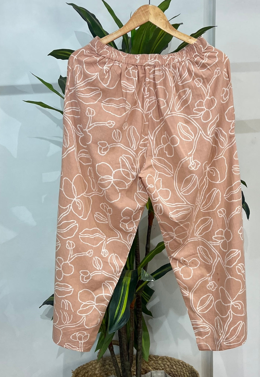 Ayaat Orange Hand Block Print Slub Cotton Anti-Fit Co-Ord Set