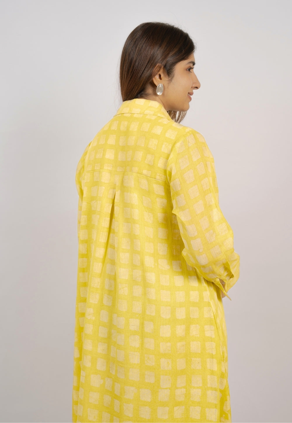 Samia Yellow Batik MulMul A Line Dress