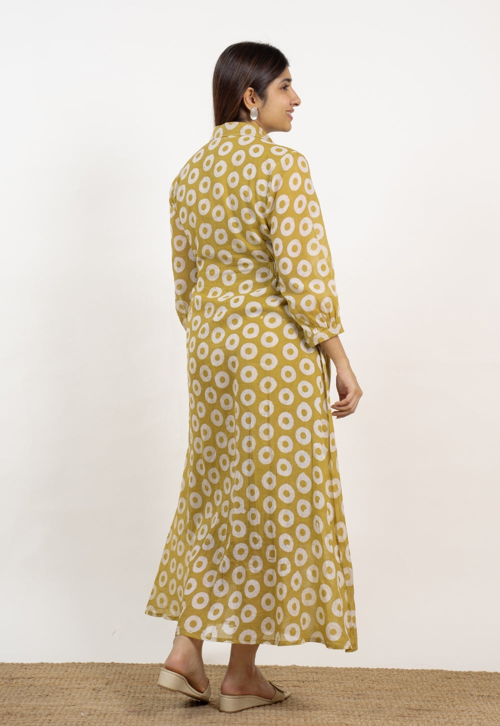 Aniza Green Batik MulMul A Line Dress