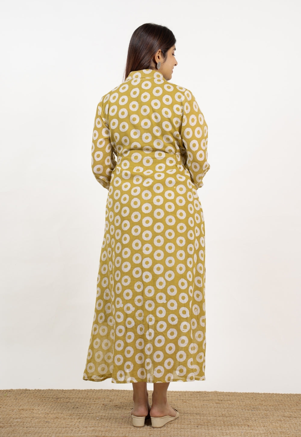 Aniza Green Batik MulMul A Line Dress