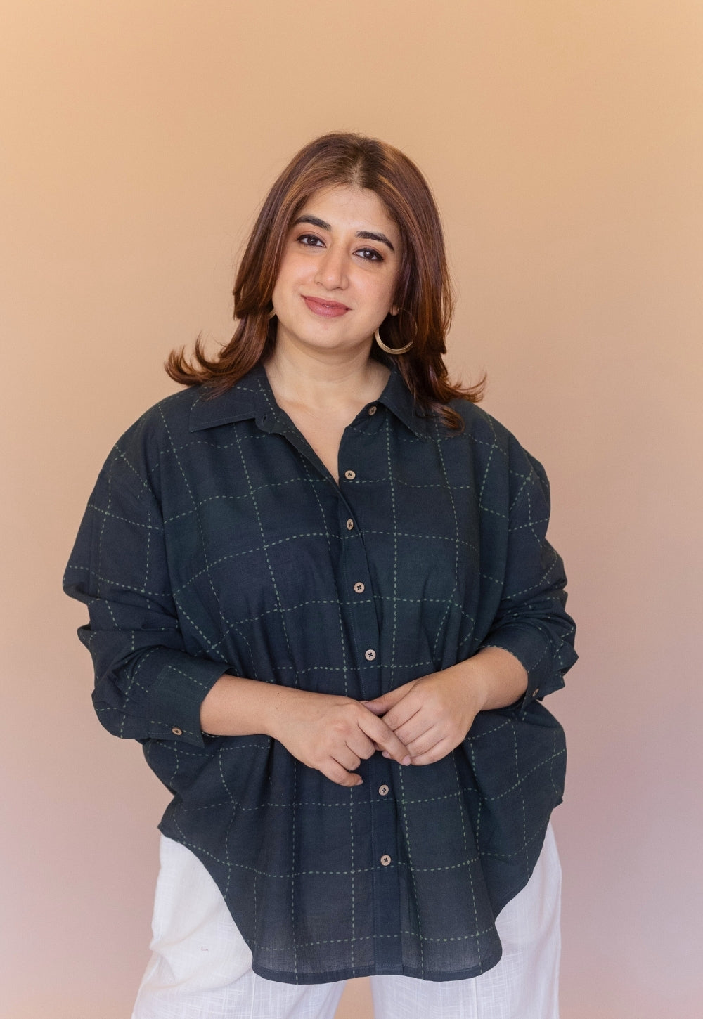 Ruhi Green Dabu Cotton Anti-Fit Shirt