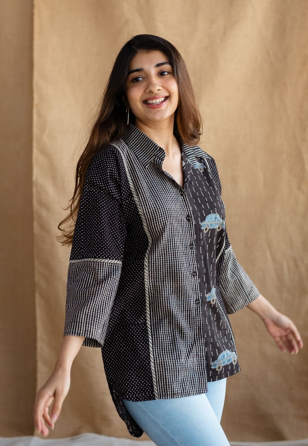 Zainit Ajrakh Cotton Shirt