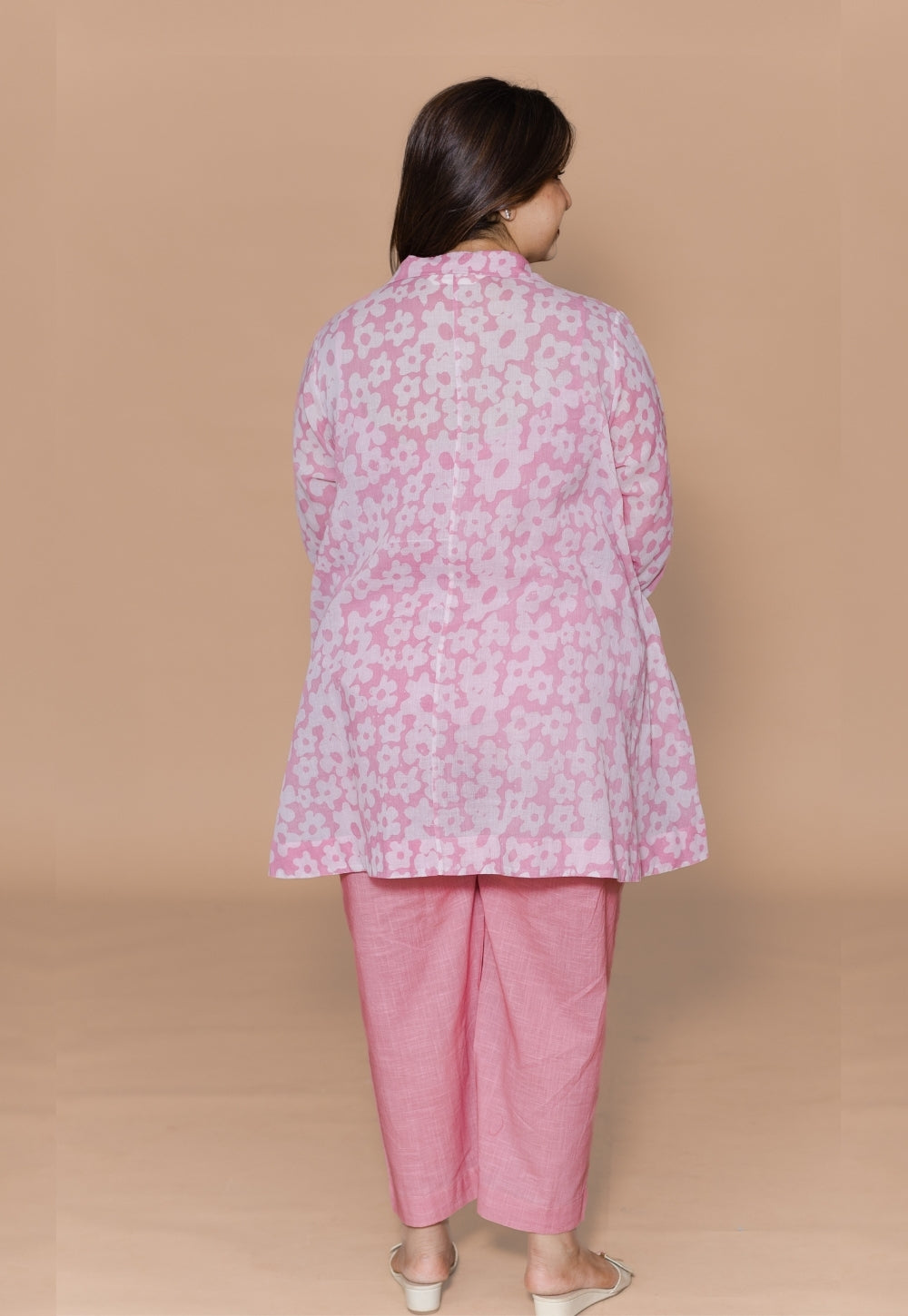 Zaria Pink Batik Mul Anit-Fit Short Top