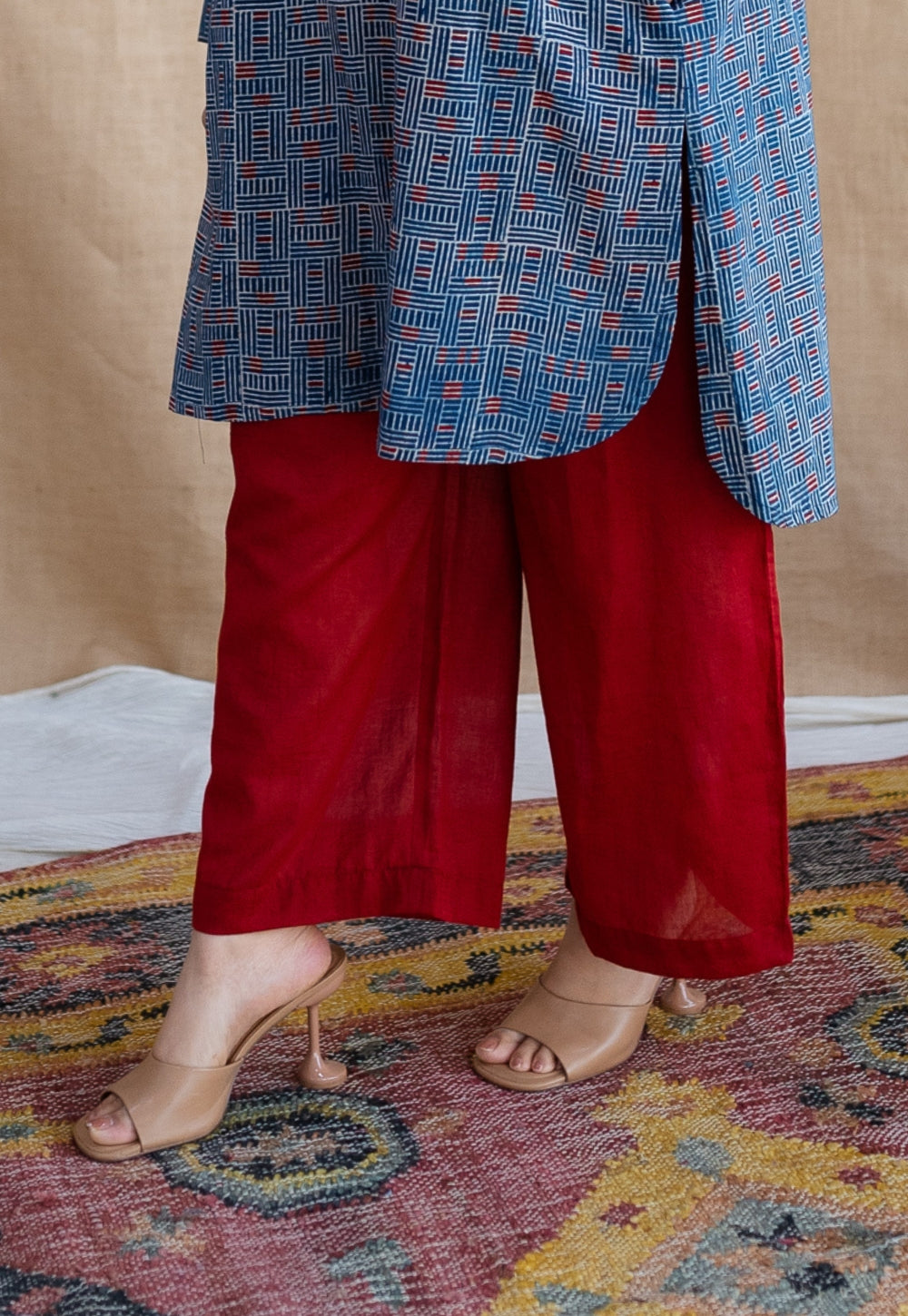 Jeel Slub Cotton Straight Pant