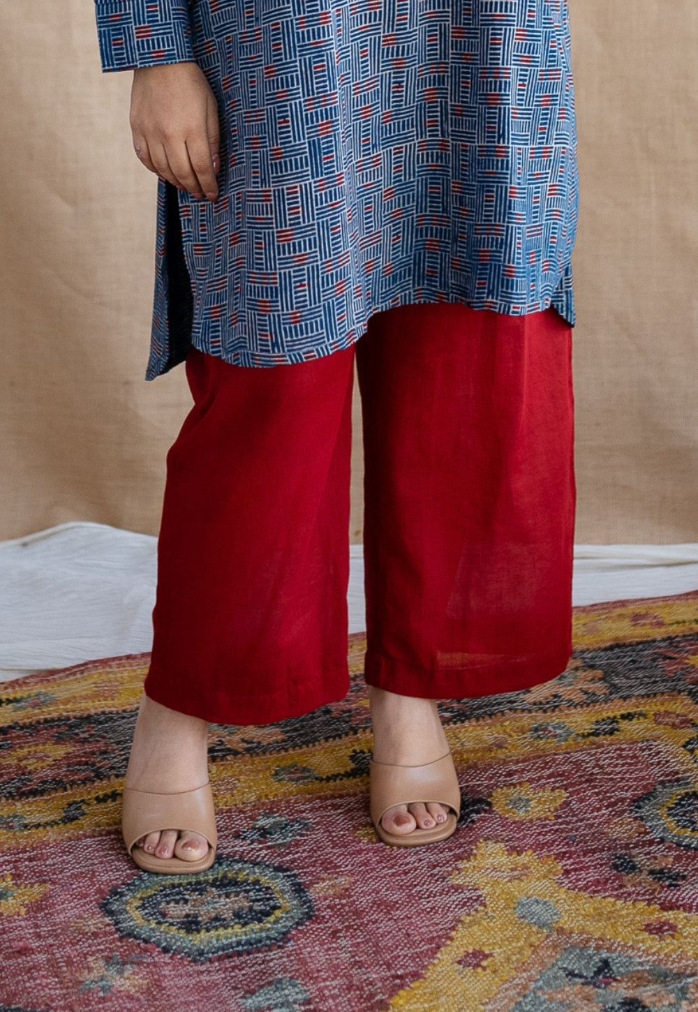Jeel Slub Cotton Straight Pant