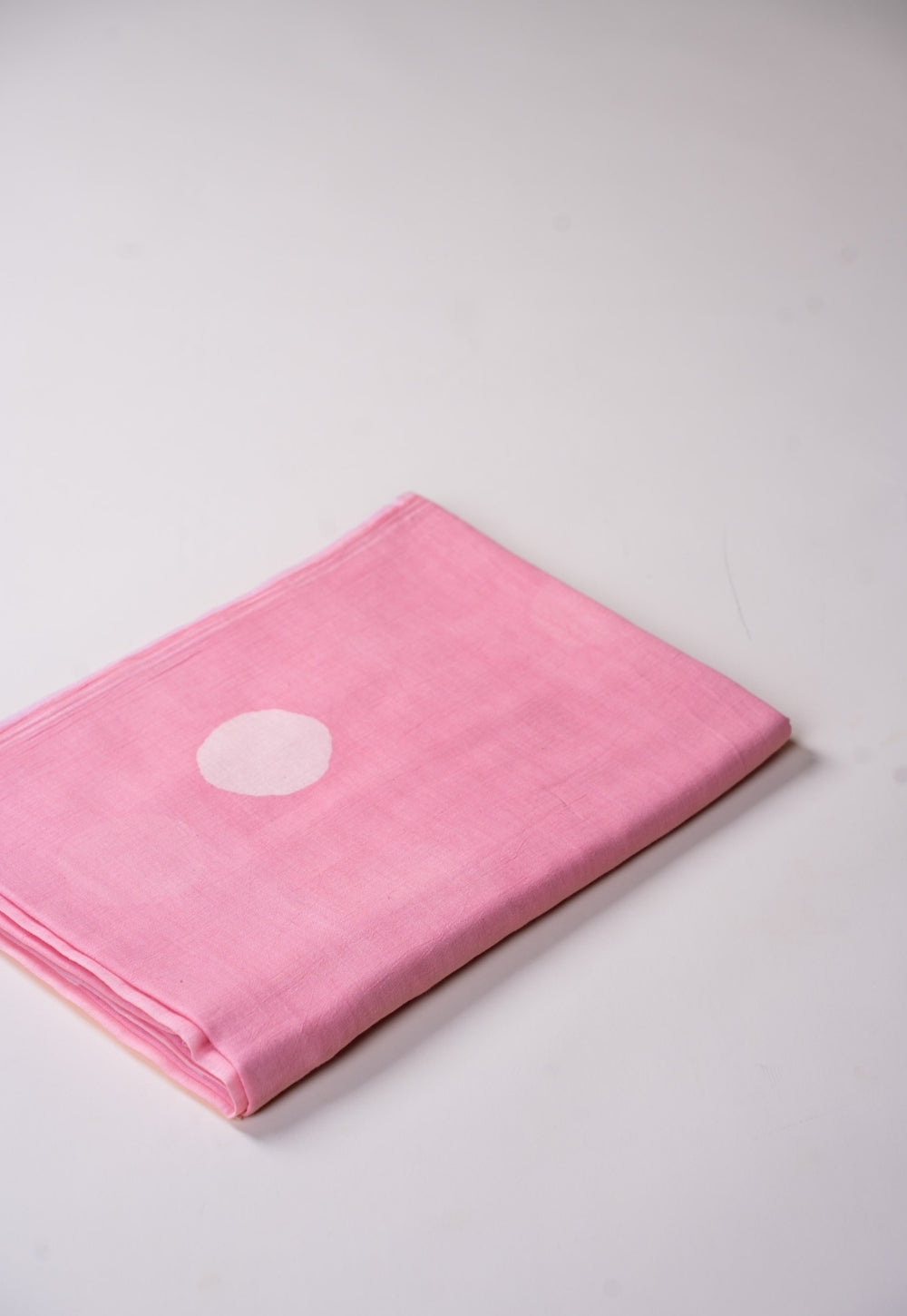 Pink Sphere Batik Handblock Printed Mul Fabric