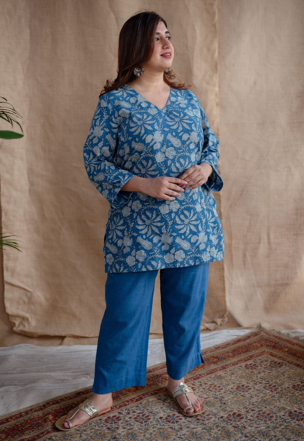 Sahar Dabu Slub Cotton Top
