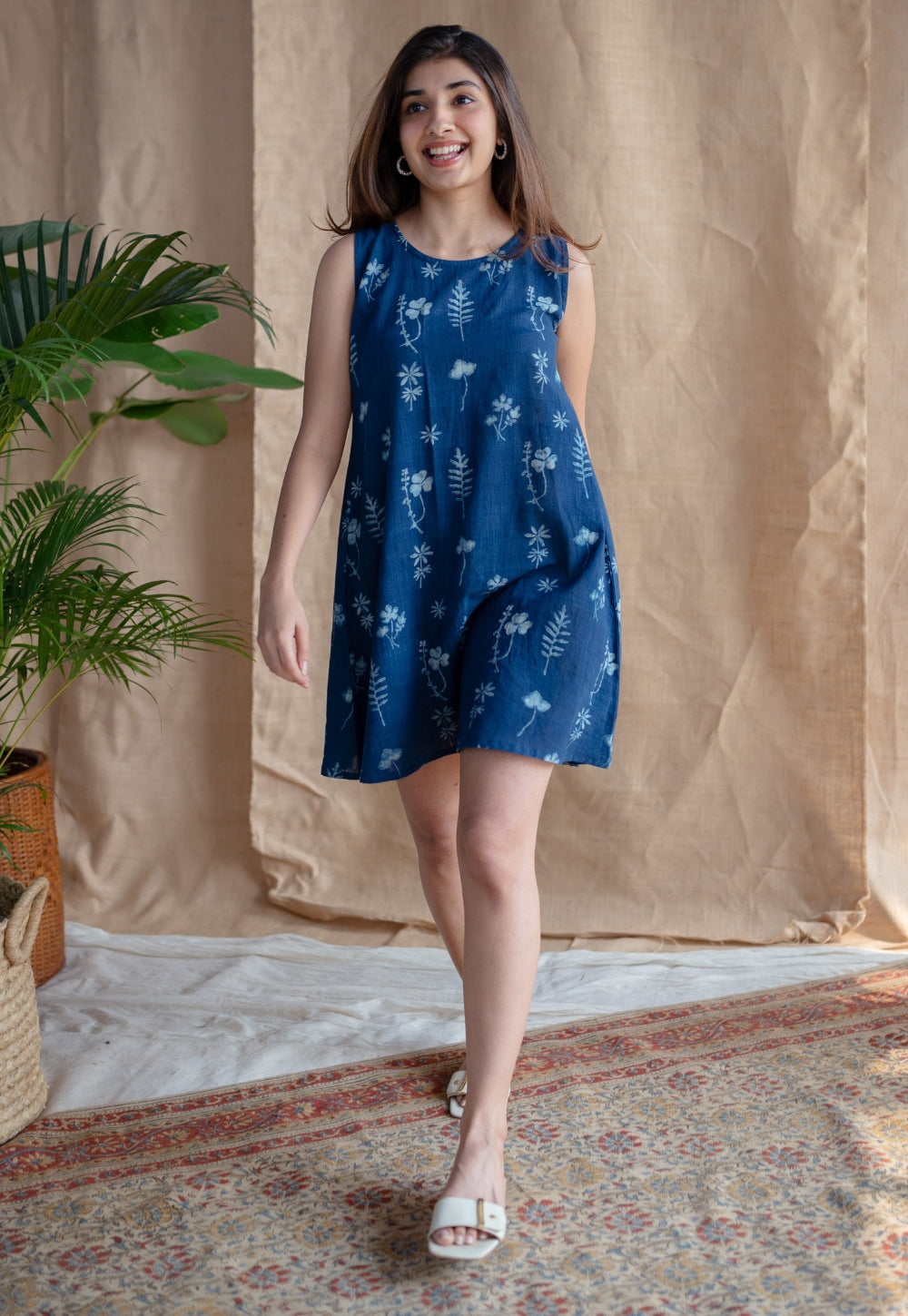 Inam Dabu Slub Cotton Dress