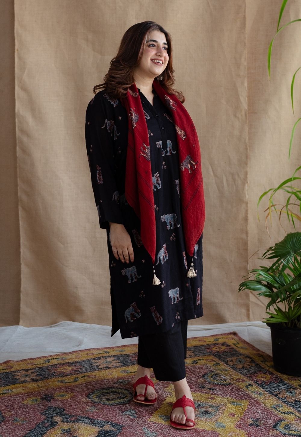 Kanha Bagh Ajrakh MulMul Cotton Kurta Set (Set of 2)