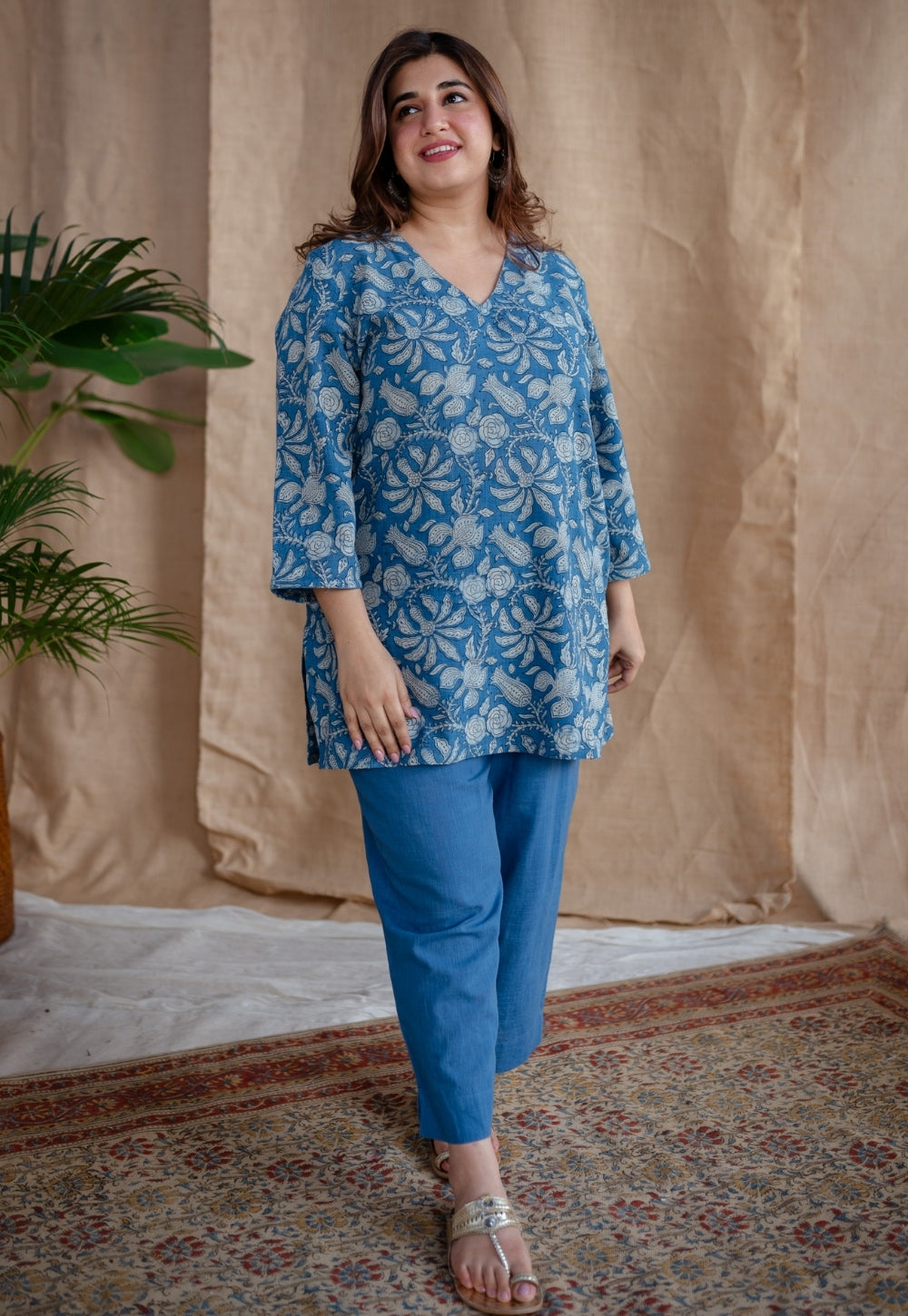 Sahar Dabu Slub Cotton Top