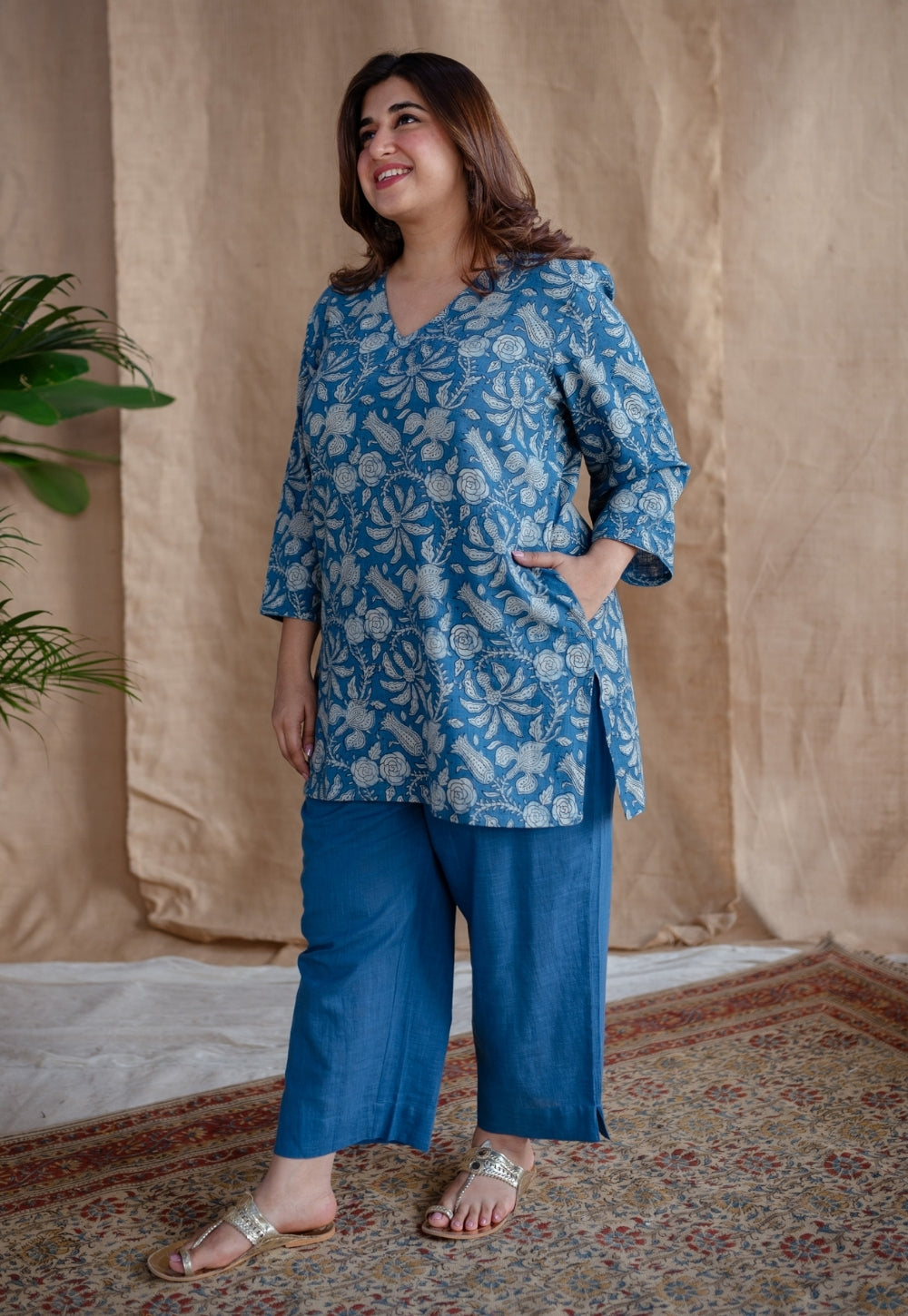 Sahar Dabu Slub Cotton Top