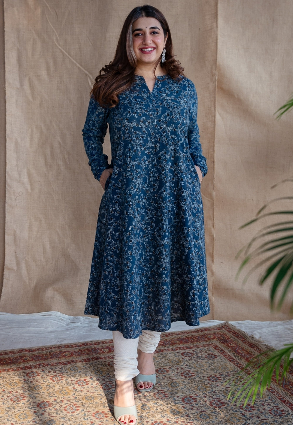 Tisha Ajrakh Cotton Kali Kurta