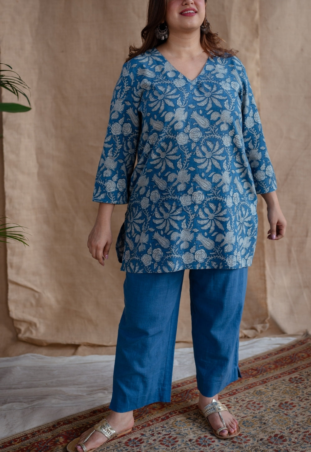 Sahar Dabu Slub Cotton Top