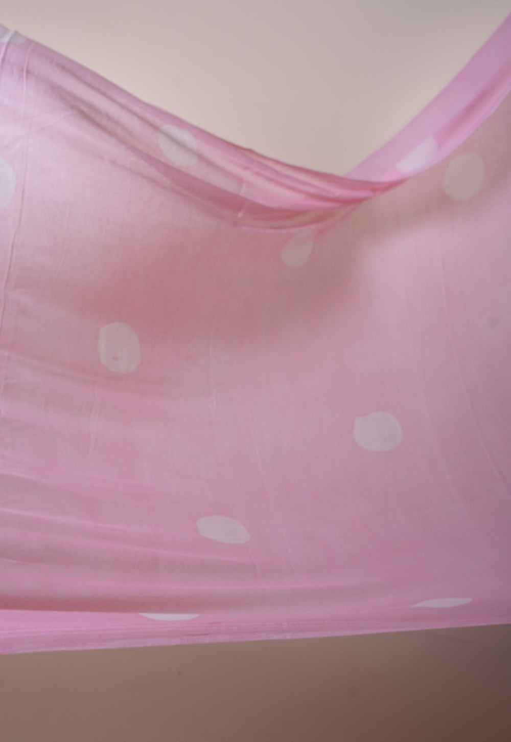 Pink Sphere Batik Handblock Printed Mul Fabric