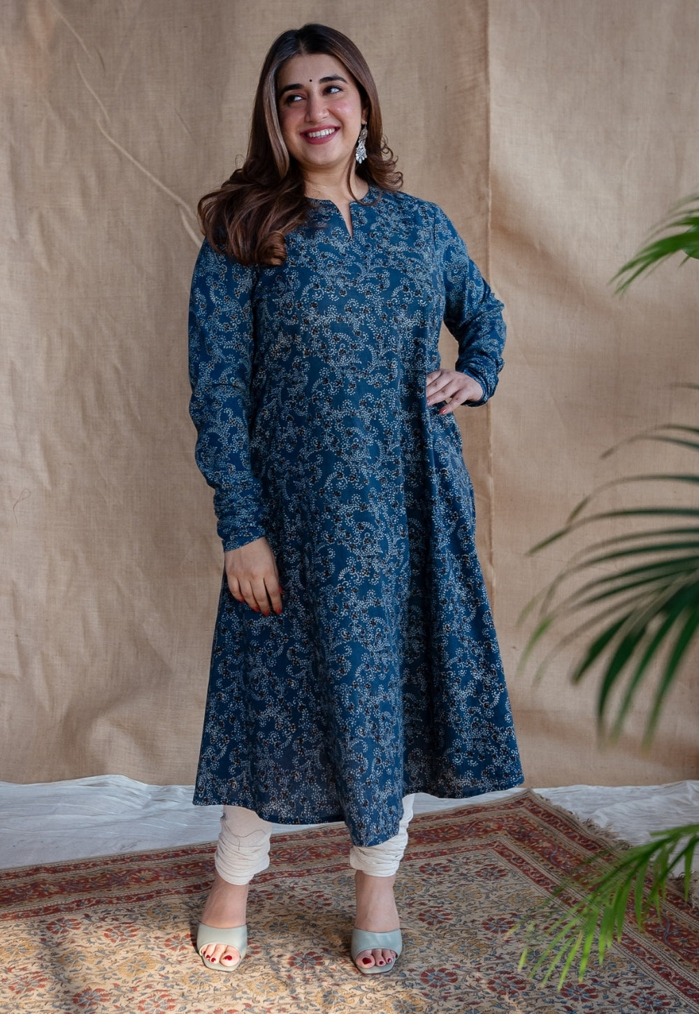 Tisha Ajrakh Cotton Kali Kurta