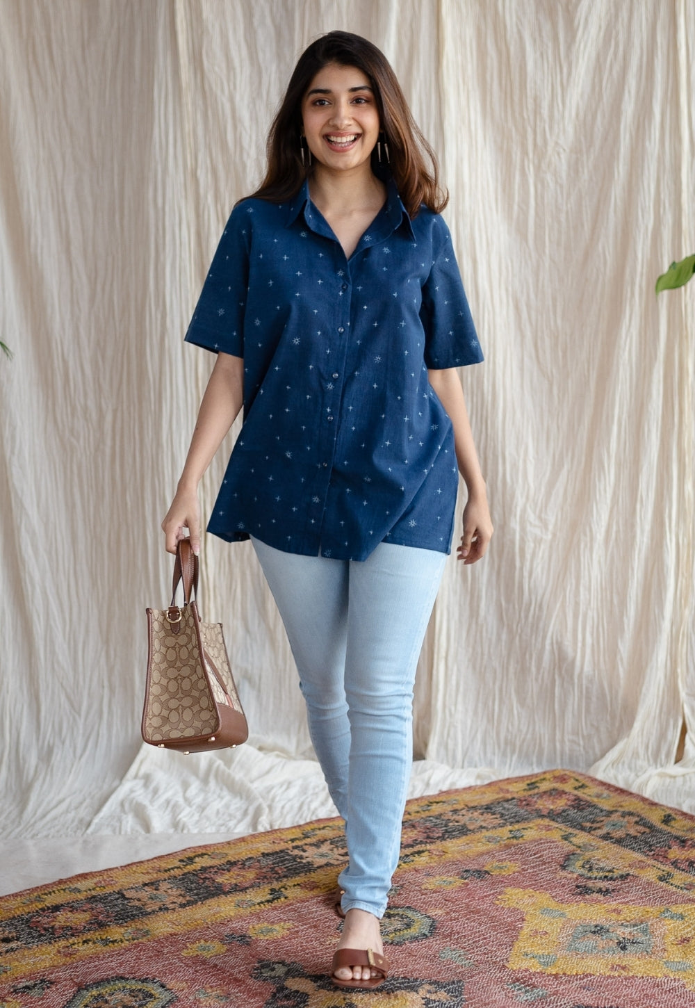 Shaivi Ajrakh Cotton Shirt