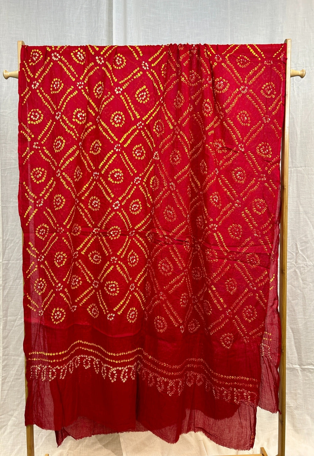 Red Bandhej Cotton Dupatta