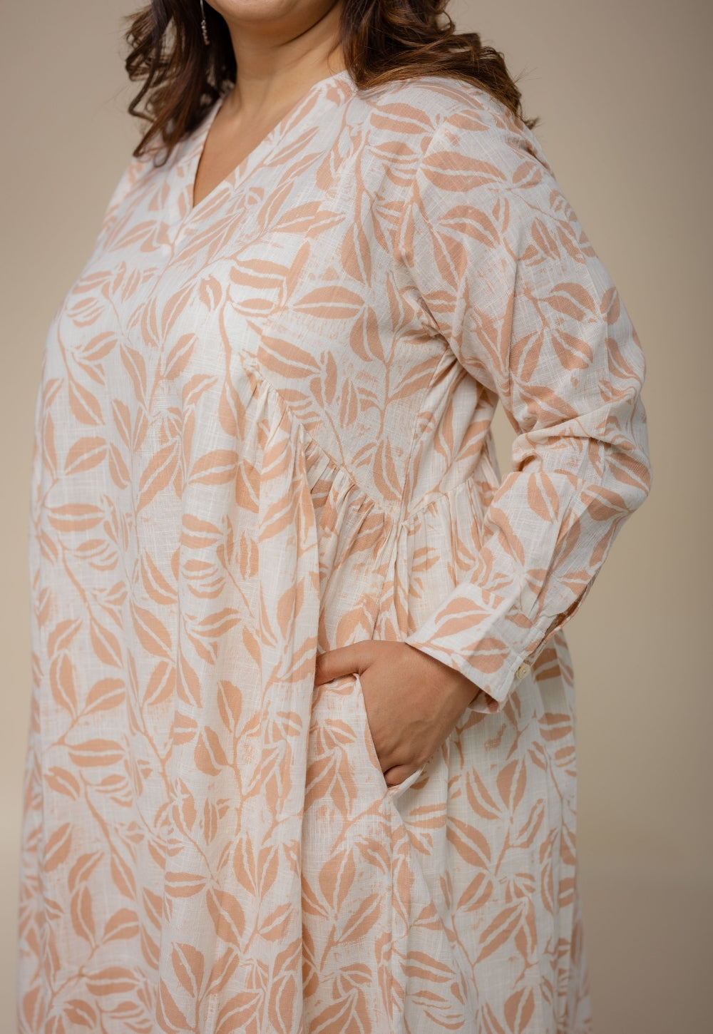 Seerat Off White Hand Block Print Cotton Kali Kurta