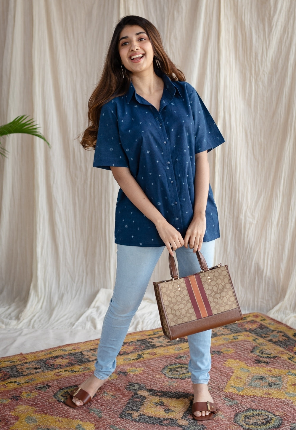 Shaivi Ajrakh Cotton Shirt