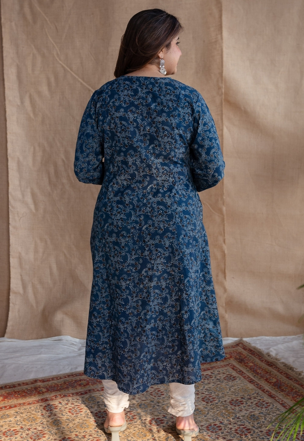 Tisha Ajrakh Cotton Kali Kurta