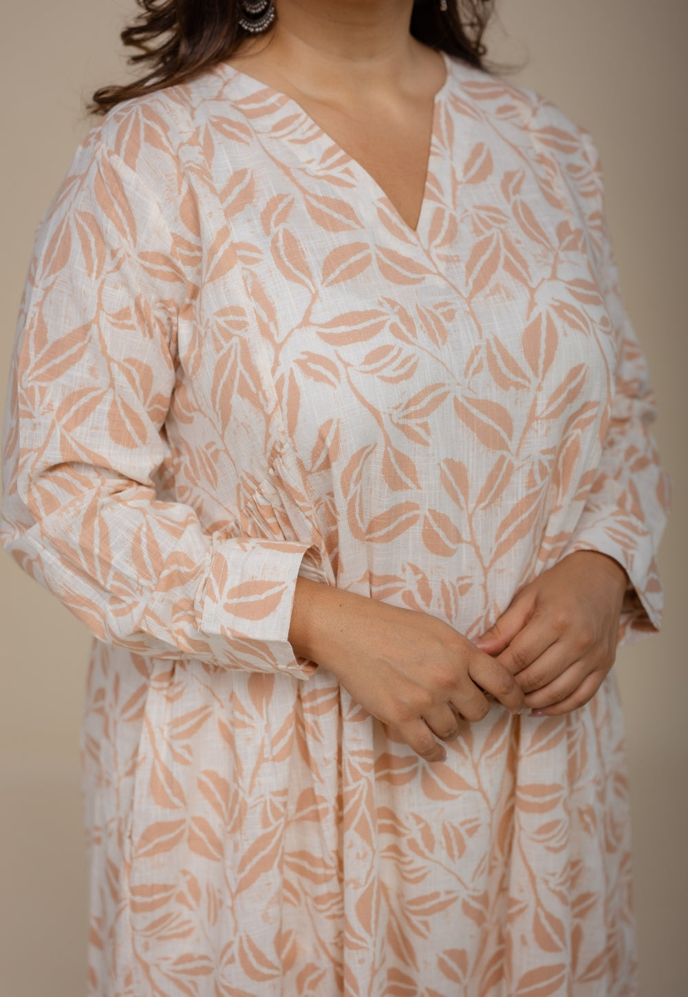 Seerat Off White Hand Block Print Cotton Kali Kurta
