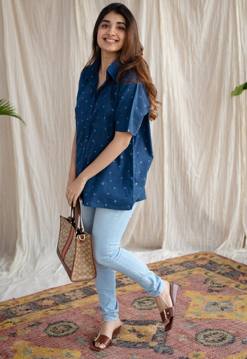 Shaivi Ajrakh Cotton Shirt