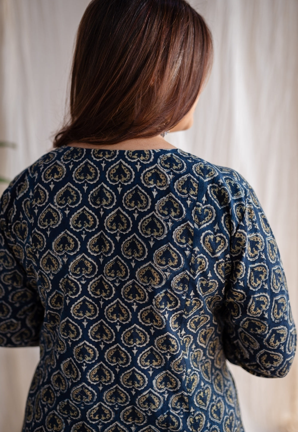 Rajiya Ajrakh Cotton Kali Kurta