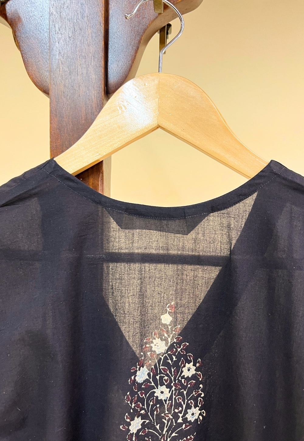 Prisha Black Ajrakh Cotton kali Kurta