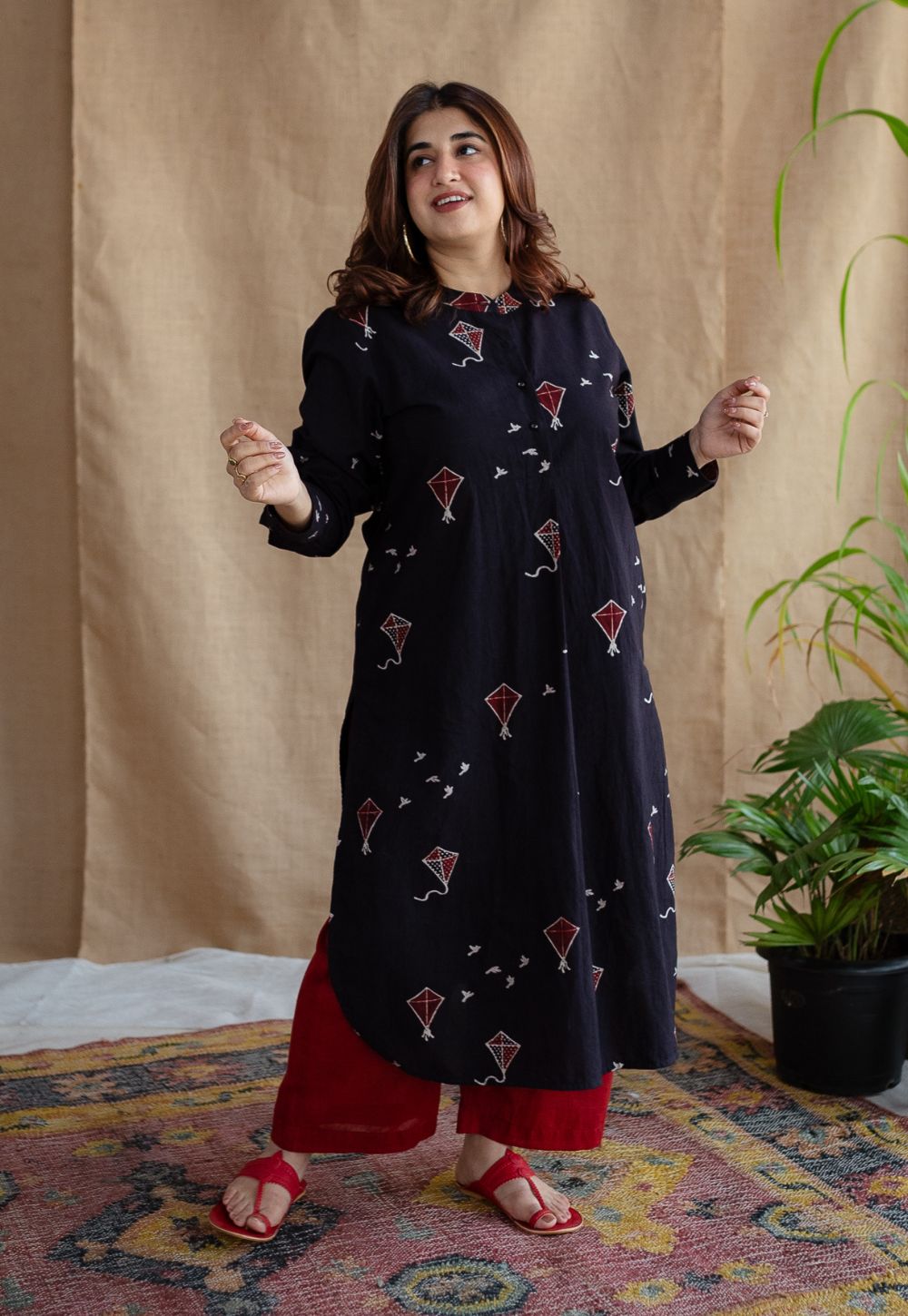 Amdavad Patang Ajrakh Cotton Kurta