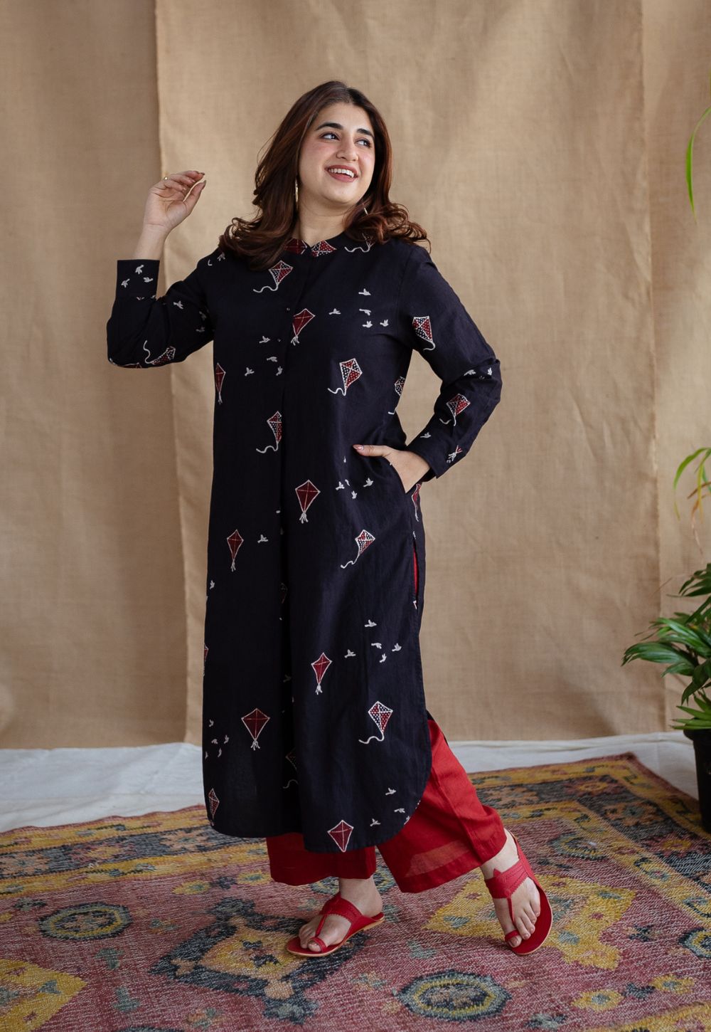 Amdavad Patang Ajrakh Cotton Kurta