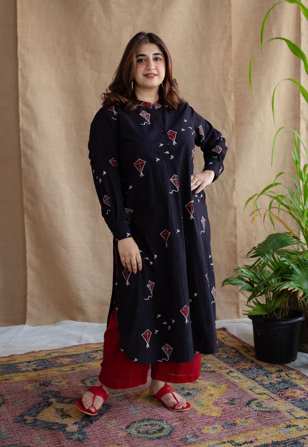 Amdavad Patang Ajrakh Cotton Kurta