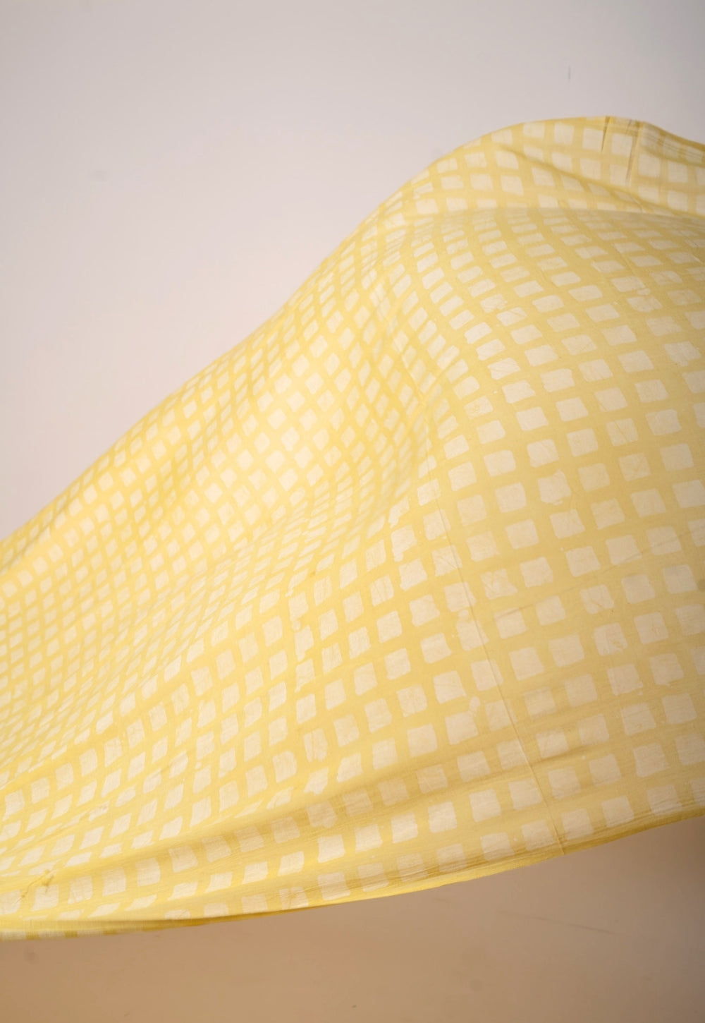Yellow Box Batik Handblock Printed Mul Fabric