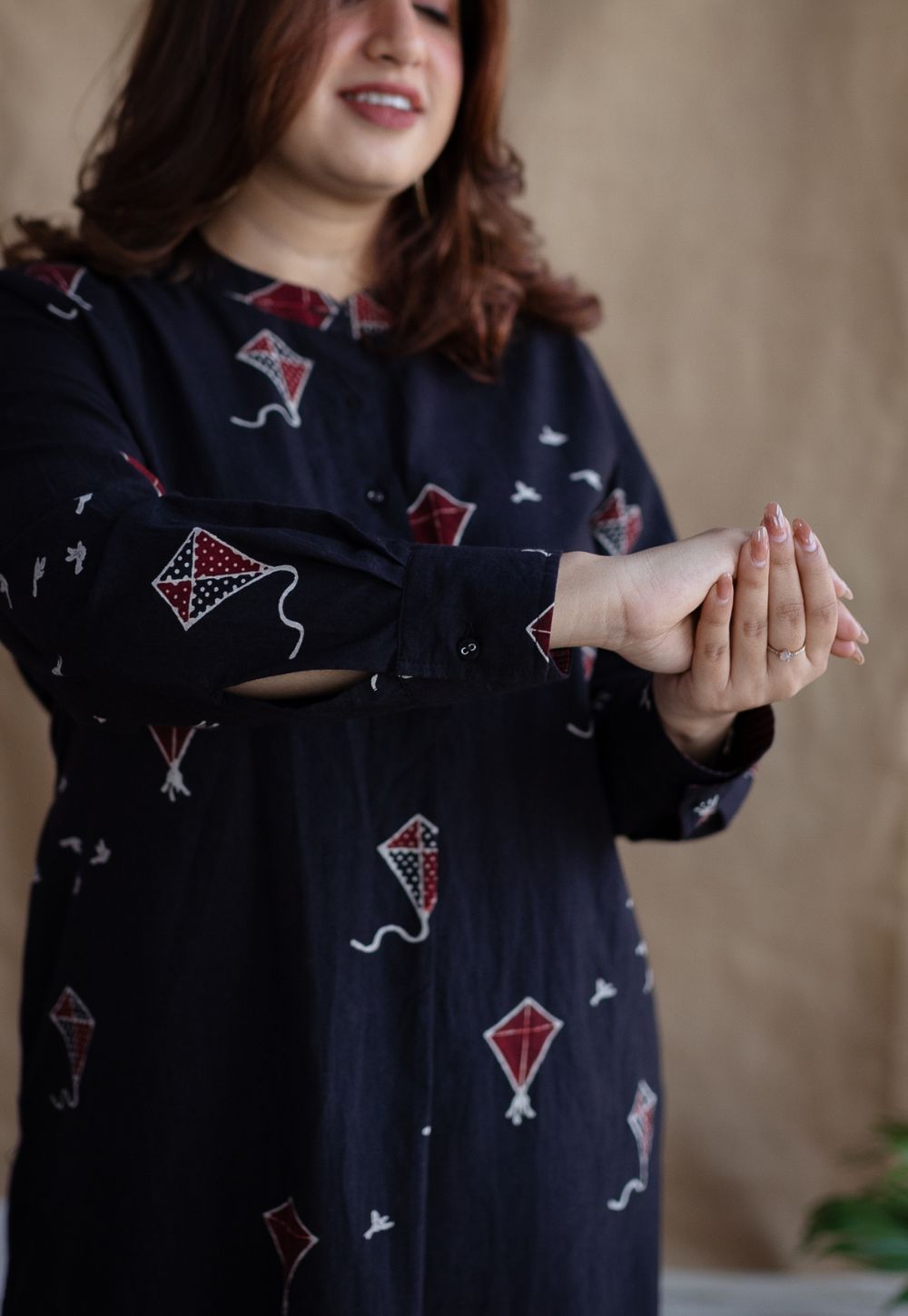 Amdavad Patang Ajrakh Cotton Kurta