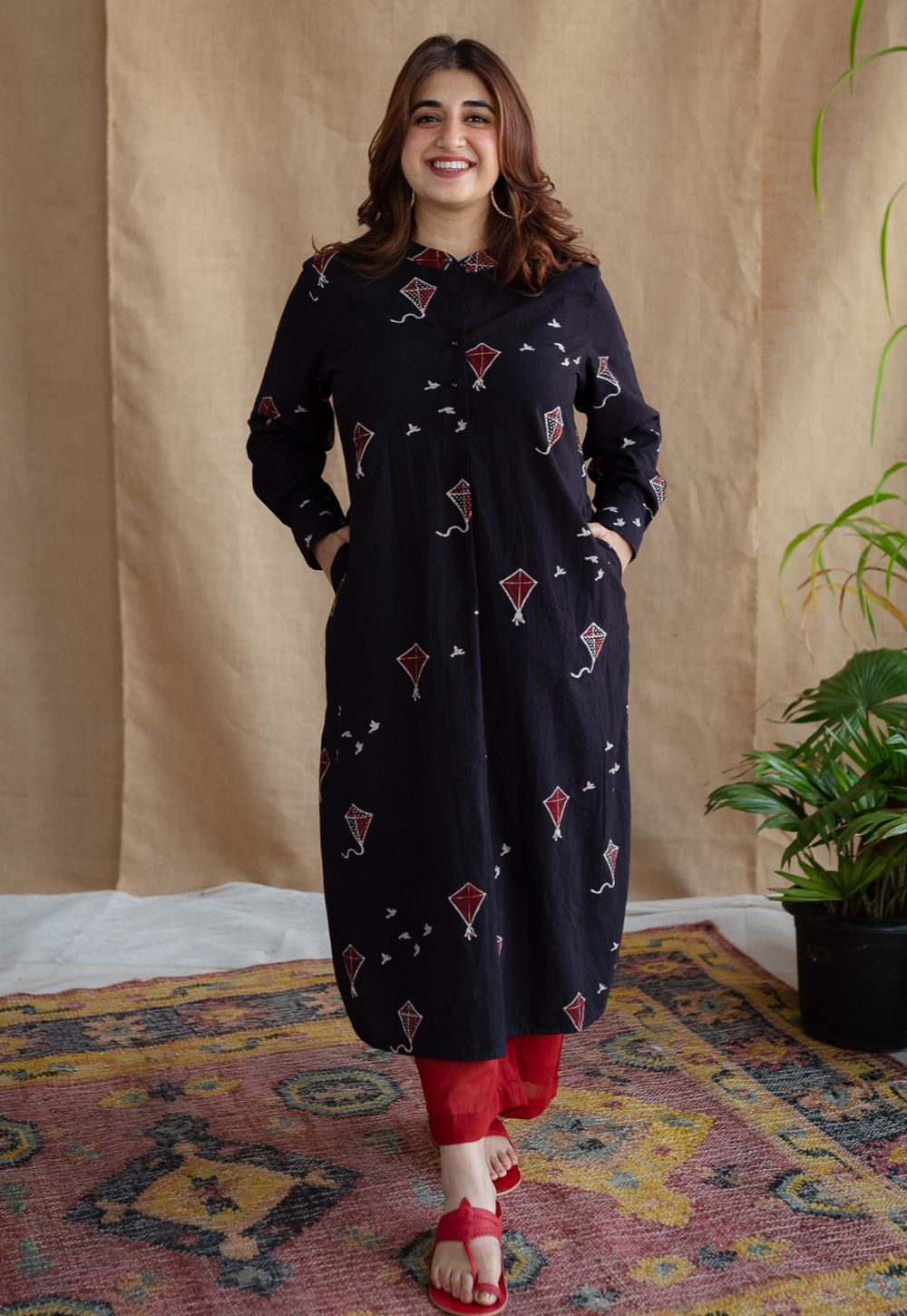 Amdavad Patang Ajrakh Cotton Kurta