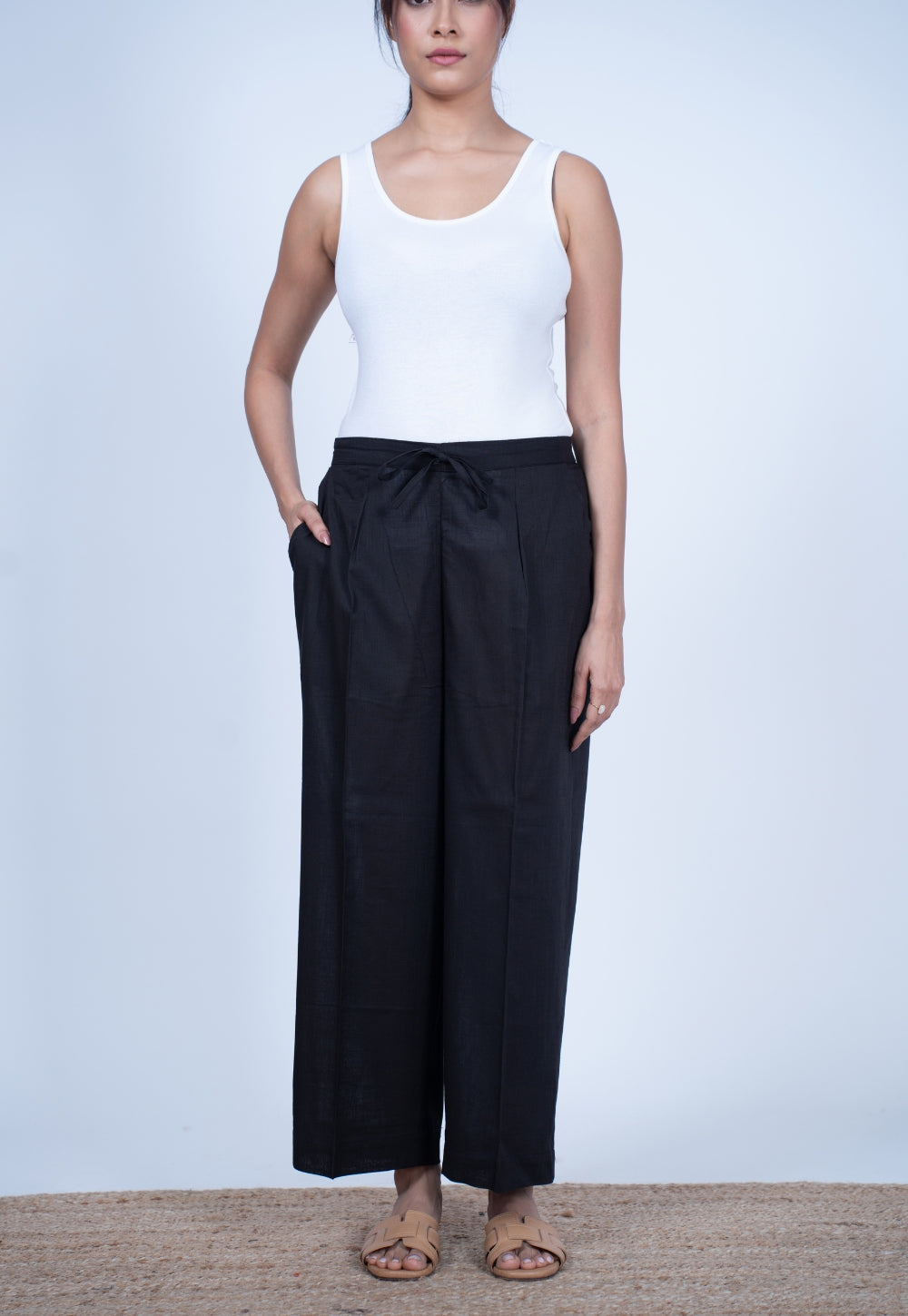 Ayushi Slub Cotton Straight Pant