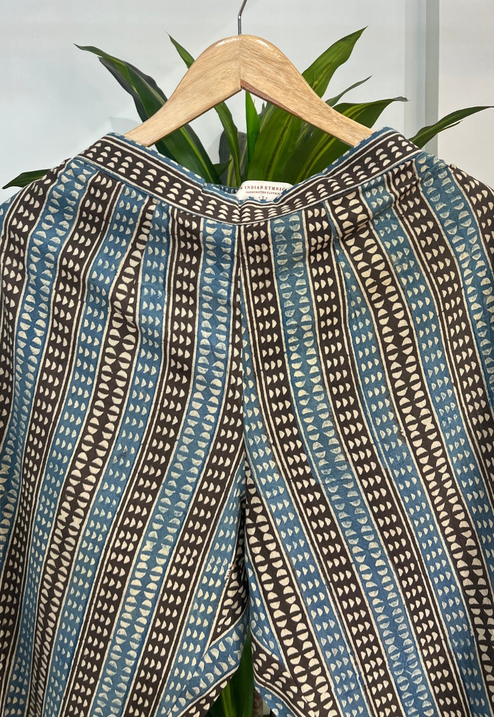 Blue Ajrakh Cotton Pant