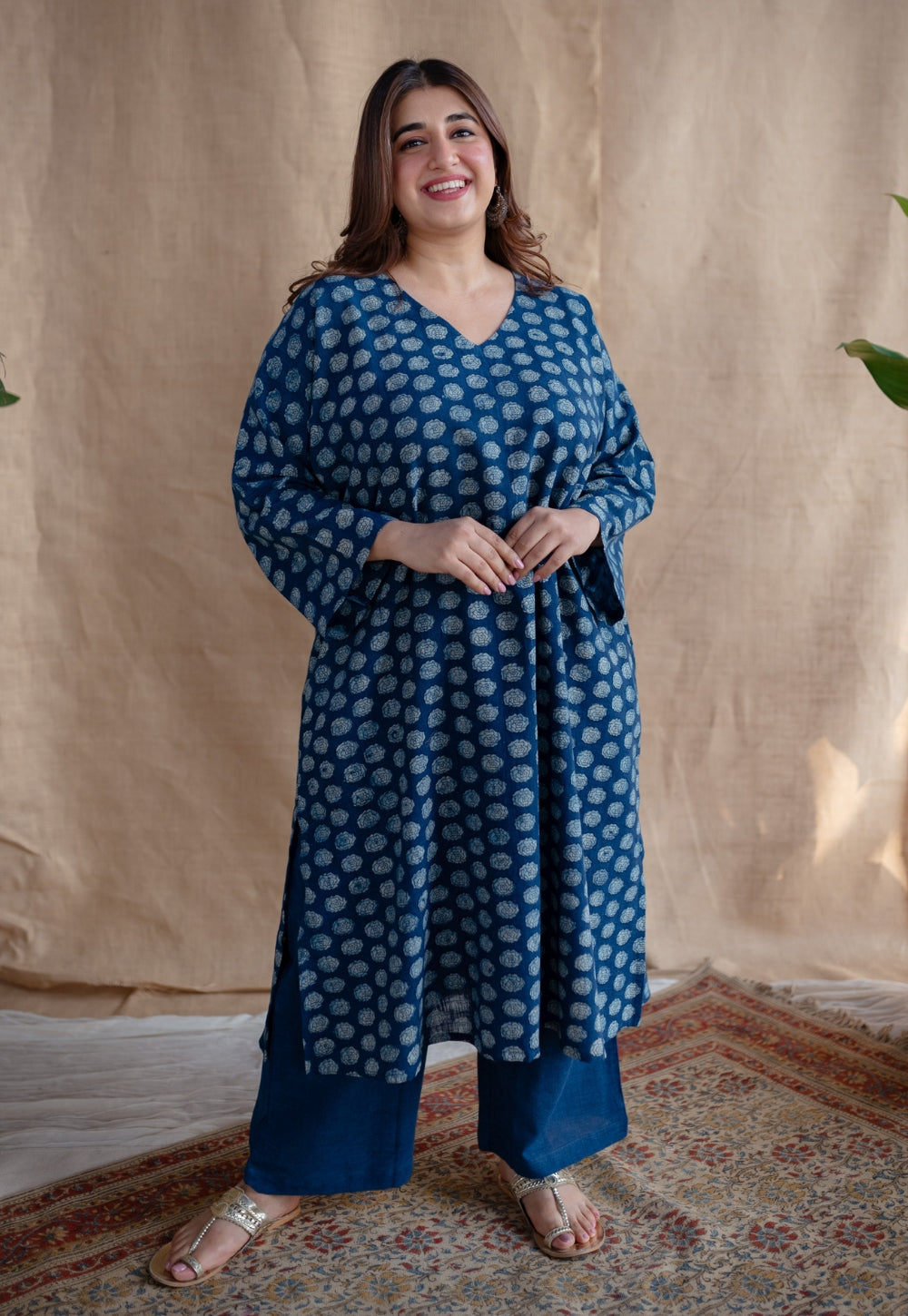 Rahie Slub Cotton Straight Pant