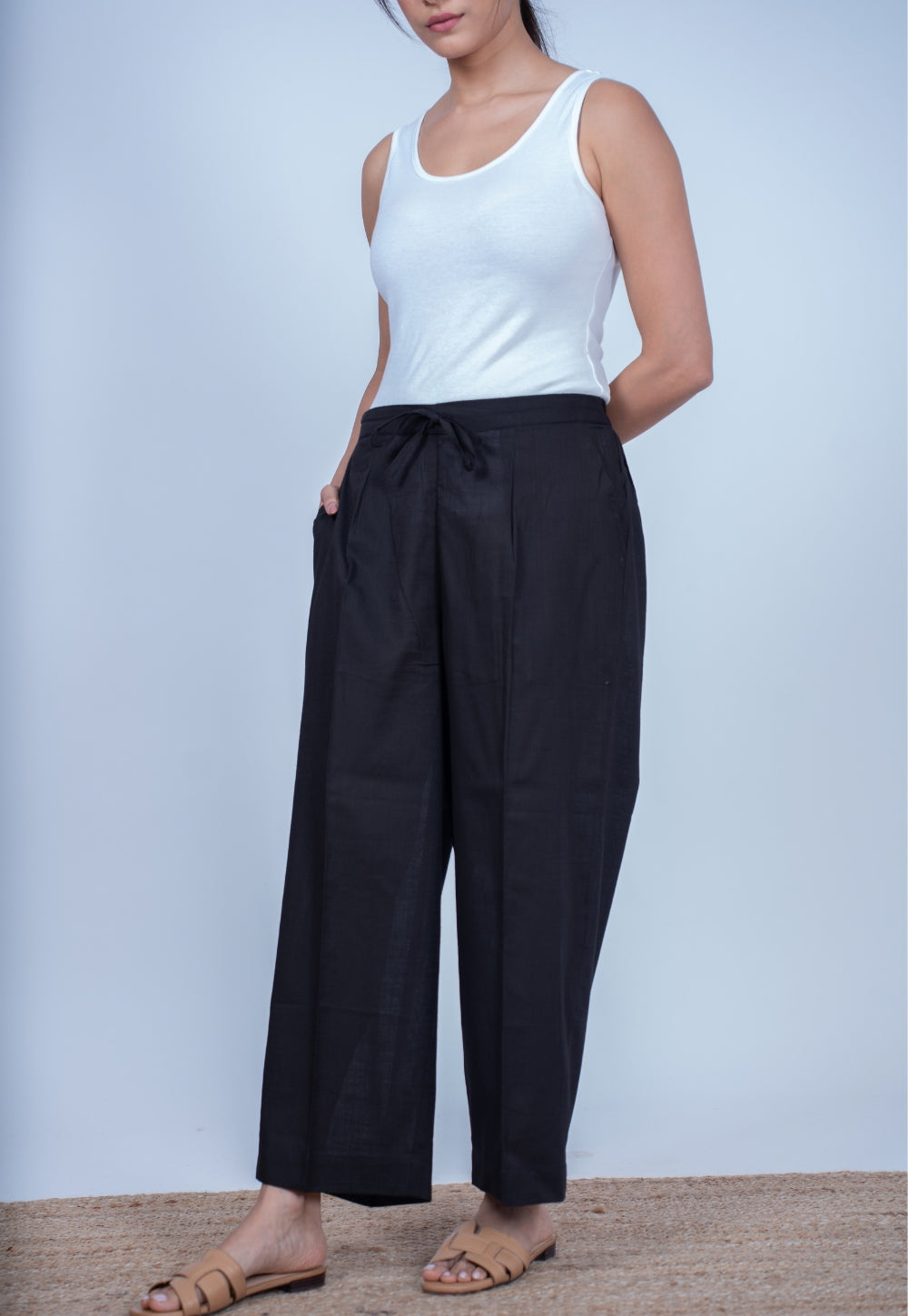 Ayushi Slub Cotton Straight Pant