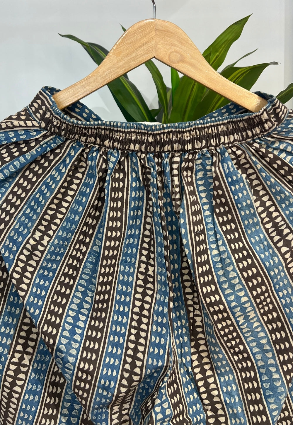 Blue Ajrakh Cotton Pant