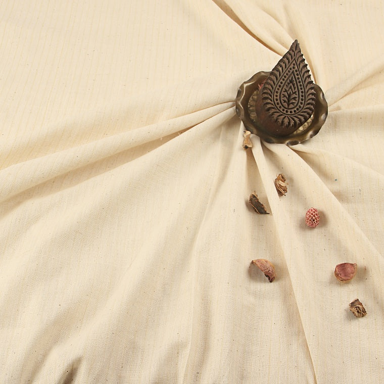 White Solid Mangalgiri Cotton Fabric